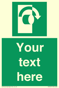 Custom Turn Clockwise Sign